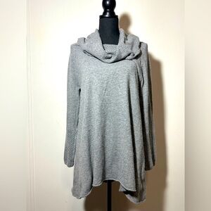 AT LAST Gray Women's Sweater Cowl Neck Long Sleeves Size Large